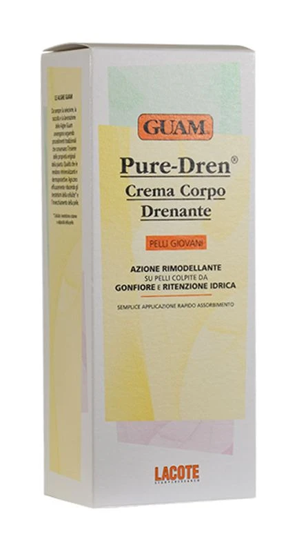 Guam Pure-Dren Crema Corpo Drenante Pelli Giovani 150ml 3 Guam Pure-Dren Crema Corpo Drenante Pelli Giovani 150ml