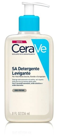 CeraVe SA SA Detergente Levigante Per Pelle Molto Secca, Ruvida E Screpolata 236 Ml
