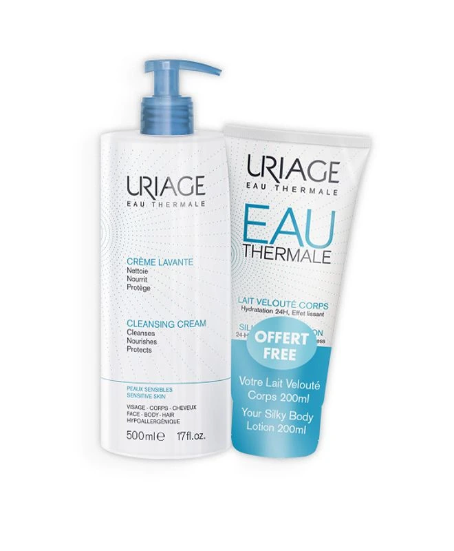 Uriage Crema Lavante Detergente 500ml +IN OMAGGIO Latte Corpo Vellutato 200ml 3 Uriage Crema Lavante Detergente 500ml +IN OMAGGIO Latte Corpo Vellutato 200ml