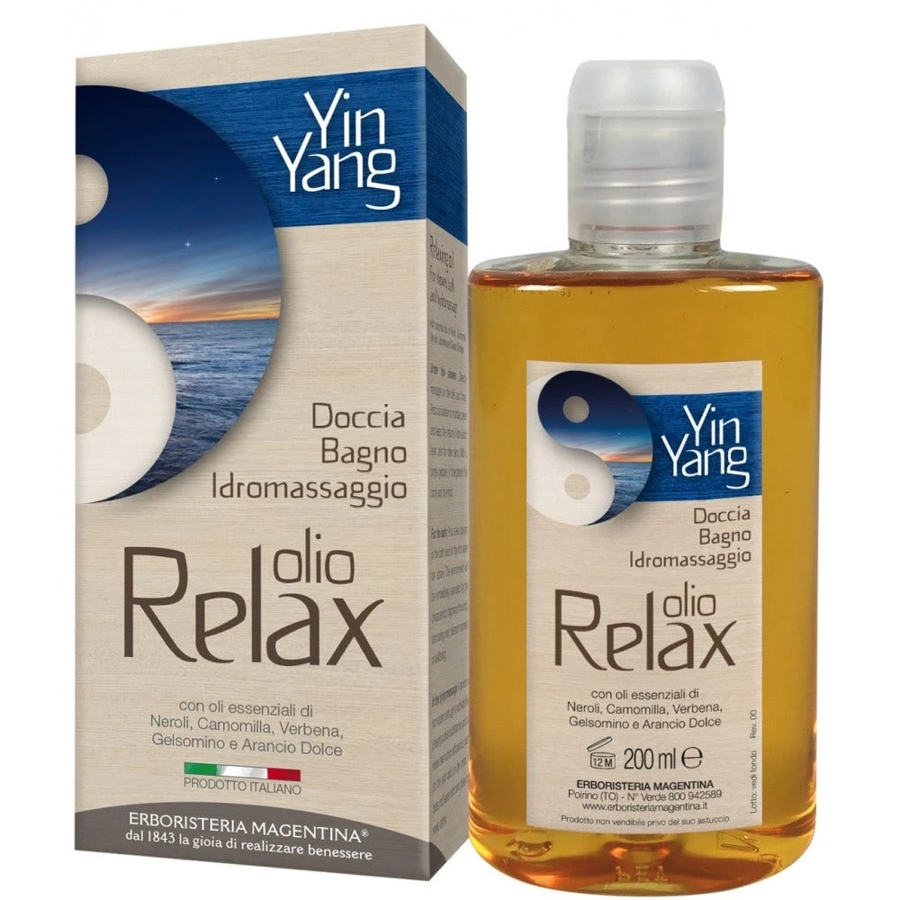 ERBORISTERIA MAGENTINA Srl Yin Yang Olio Relax Doccia Bagno 200ml 3 ERBORISTERIA MAGENTINA Srl Yin Yang Olio Relax Doccia Bagno 200ml