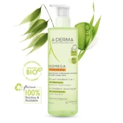 A Derma A-Derma Exomega Control Gel Detergente Emolliente 2 In 1 Corpo E Capelli Pelle Secca 500ml