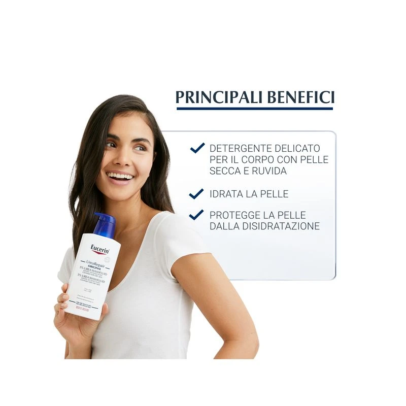 Eucerin Urearepair 5% Urea Detergente Fluido 2 X400ml 5 Eucerin Urearepair 5% Urea Detergente Fluido 2 X400ml - immagine 3