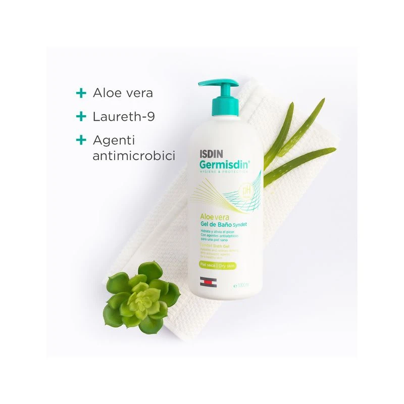 Isdin Germisdin Aloe Vera Igiene Corpo Quotidiana 1 Litro 5 Isdin Germisdin Aloe Vera Igiene Corpo Quotidiana 1 Litro - immagine 3