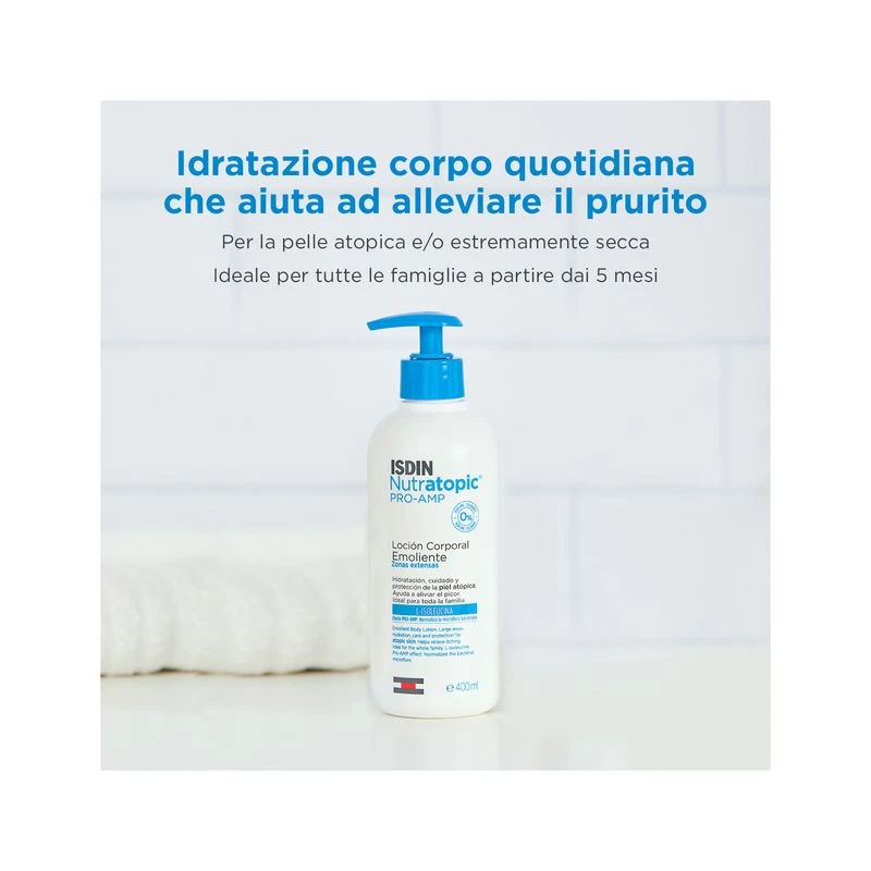 Isdin Nutratopic PRO-AMP Lozione Emolliente Pelle Atopica 400ml 7 Isdin Nutratopic PRO-AMP Lozione Emolliente Pelle Atopica 400ml - immagine 5