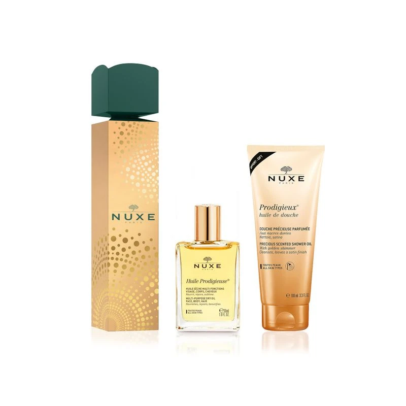 Nuxe Cofanetto Cracker Huile Prodigieuse Olio 30ml + Olio Doccia 100ml 3 Nuxe Cofanetto Cracker Huile Prodigieuse Olio 30ml + Olio Doccia 100ml