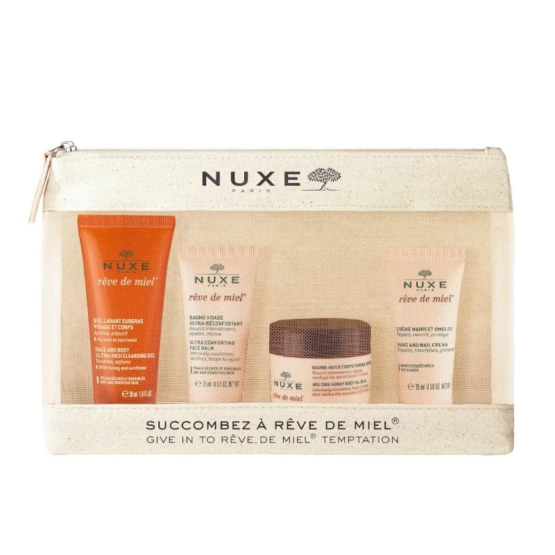 Nuxe Trousse Balsamo Viso 15ml + Balsamo Corpo 30ml + Crema Mani 15ml + Gel Detergente 30ml 3 Nuxe Trousse Balsamo Viso 15ml + Balsamo Corpo 30ml + Crema Mani 15ml + Gel Detergente 30ml