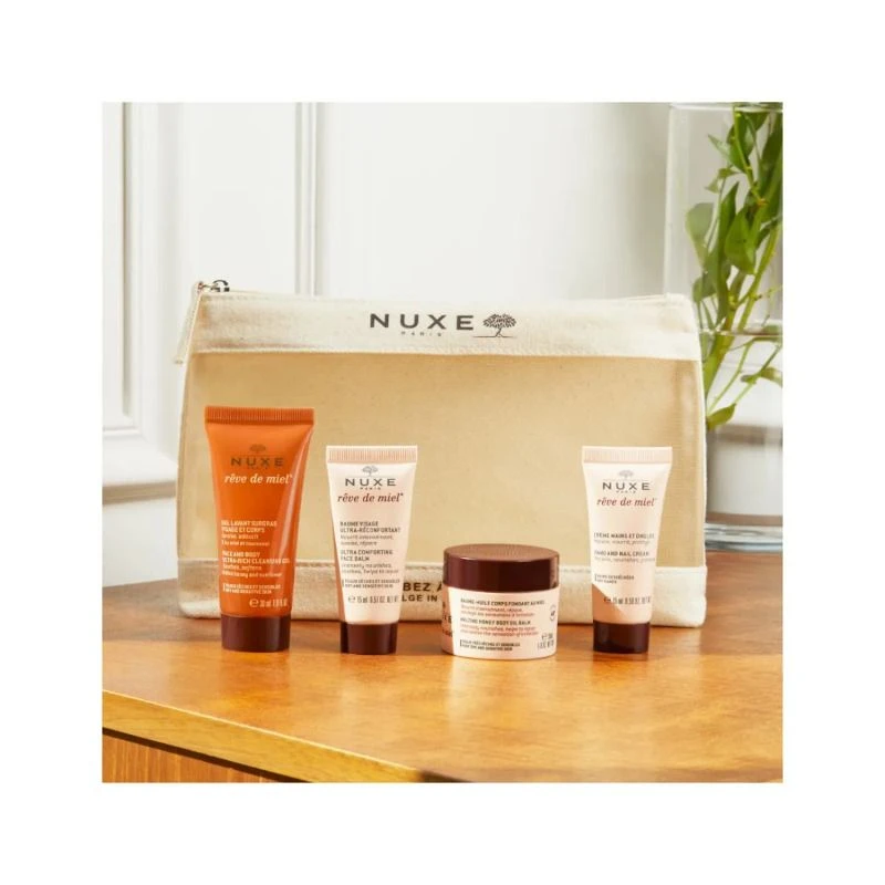 Nuxe Trousse Balsamo Viso 15ml + Balsamo Corpo 30ml + Crema Mani 15ml + Gel Detergente 30ml 4 Nuxe Trousse Balsamo Viso 15ml + Balsamo Corpo 30ml + Crema Mani 15ml + Gel Detergente 30ml - immagine 2