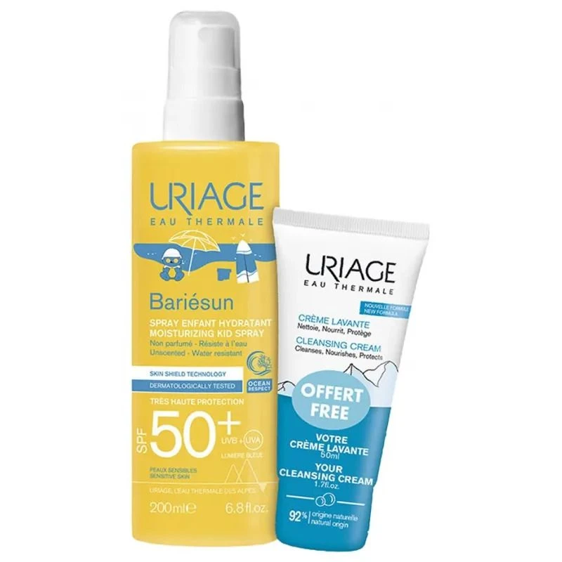 Uriage Bariesun Spray Solare Bambini SPF50+ 200ml + Crema Lavante 50ml 3 Uriage Bariesun Spray Solare Bambini SPF50+ 200ml + Crema Lavante 50ml